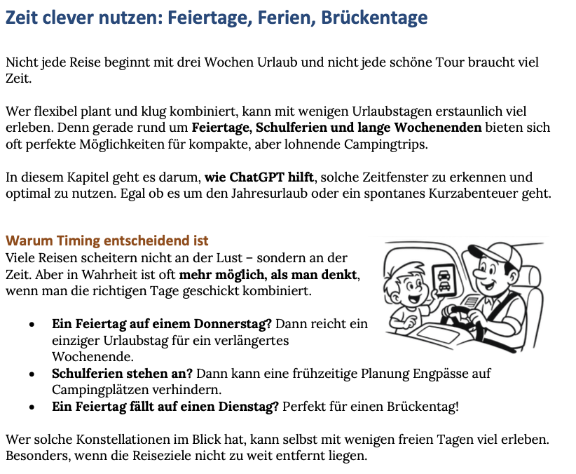 E-Book "Camping. Planung. ChatGPT!"